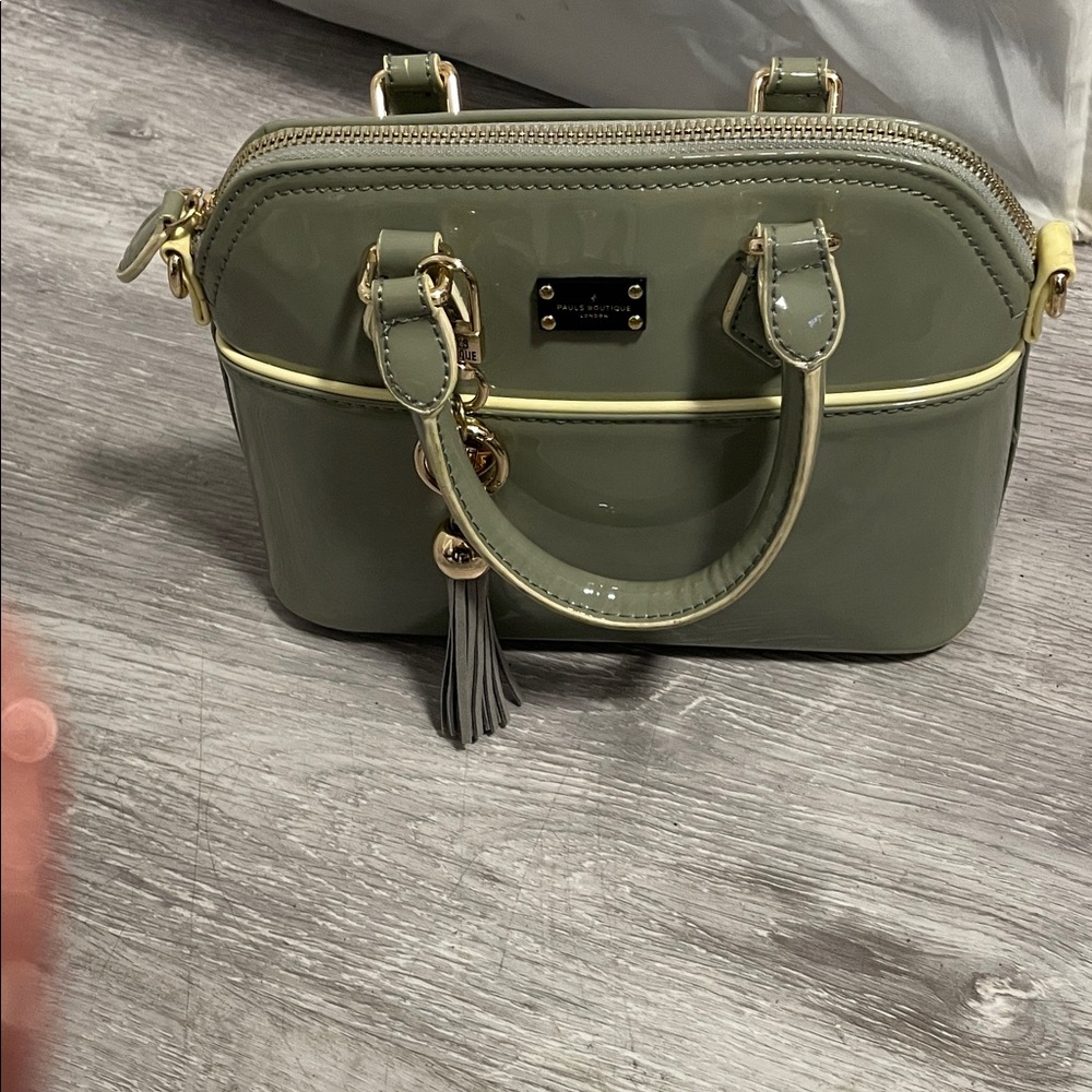 Paul’s Boutique London green patent bag